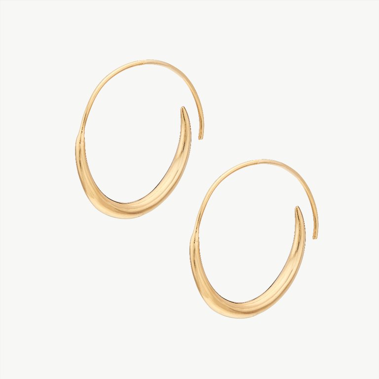 Amali Threader Hoop Earrings - Gold Plated