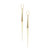 Capped Quill Dangle Earrings - Gold Plated/White