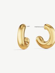 Chunky Dash Hoops - 24K Gold Plated
