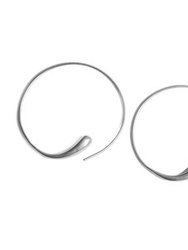 Dash Hoop Earrings - Silver