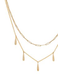 Dash Layered Necklace - 24K Gold Plated