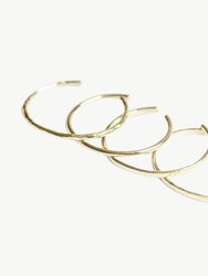 Delicate Bangle Bracelet Set - Gold Plated