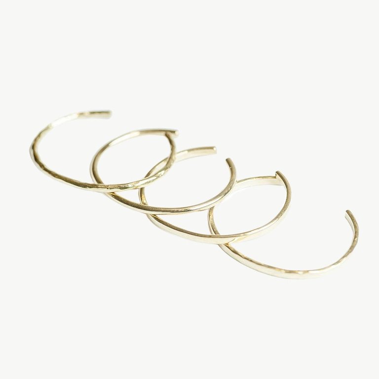 Delicate Bangle Bracelet Set - Gold Plated