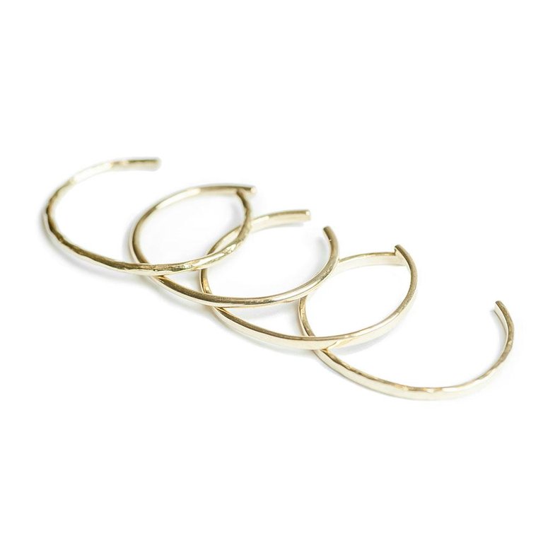 Delicate Bangle Bracelet Set - Gold Plated