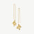 Delicate Bidu Chain Threader Earrings - 24K Gold Plated