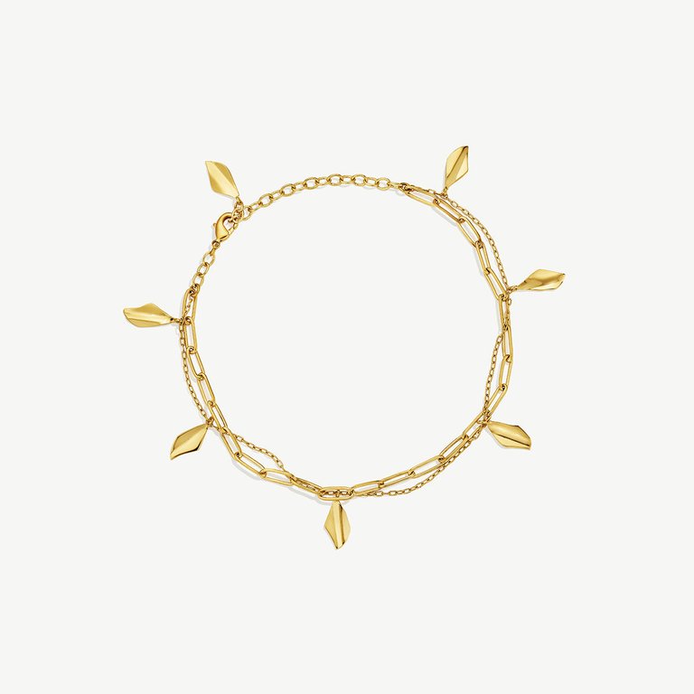 Delicate Bidu Charm Bracelet - 24K Gold Plated