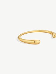 Delicate Dash Cuff Bracelet - Gold Plated