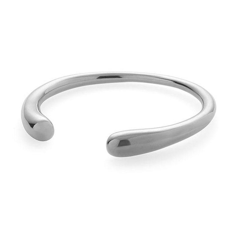 Delicate Dash Cuff Bracelet - Silver