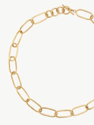 Ellipse Link Collar Necklace - Gold Plated