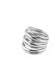 Layered Strand Ring - Silver