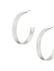 Meta Hoop Earrings - Silver