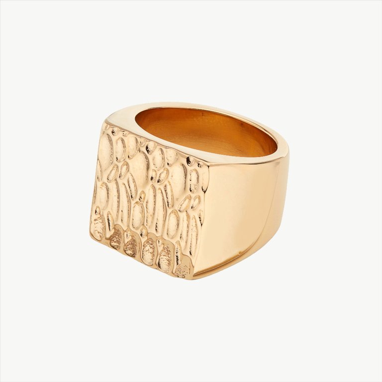 Milima Signet Ring - Gold Plated