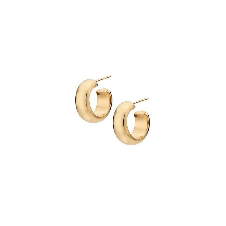 Mini Bold Hoop Earrings - Gold Plated