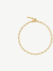 Mini Ellipse Link Bracelet - Gold Plated