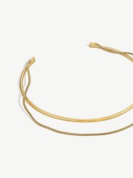 Nyoka Layered Choker Necklace - Gold-Plated