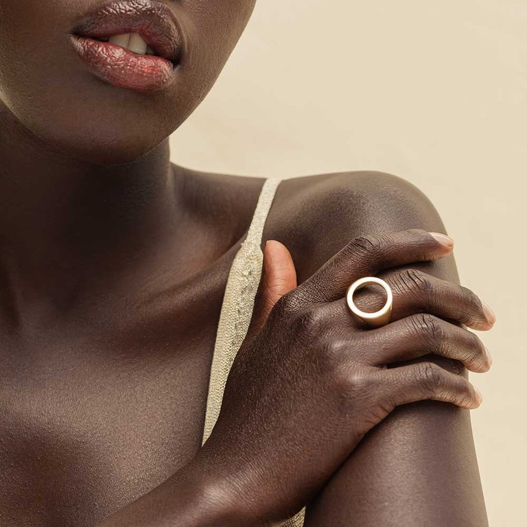 Open Circle Statement Ring