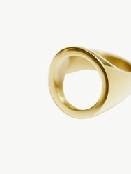 Open Circle Statement Ring - Gold Plated