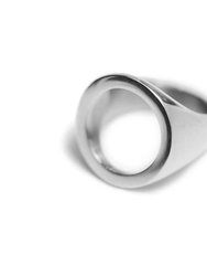 Open Circle Statement Ring - Silver