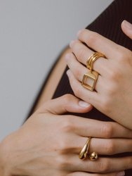 Open Square Statement Ring