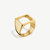 Open Square Statement Ring - Gold Plated