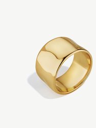 Ripple Band Ring - Gold Plated