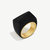 Sura Horn Statement Ring - Brass/Black