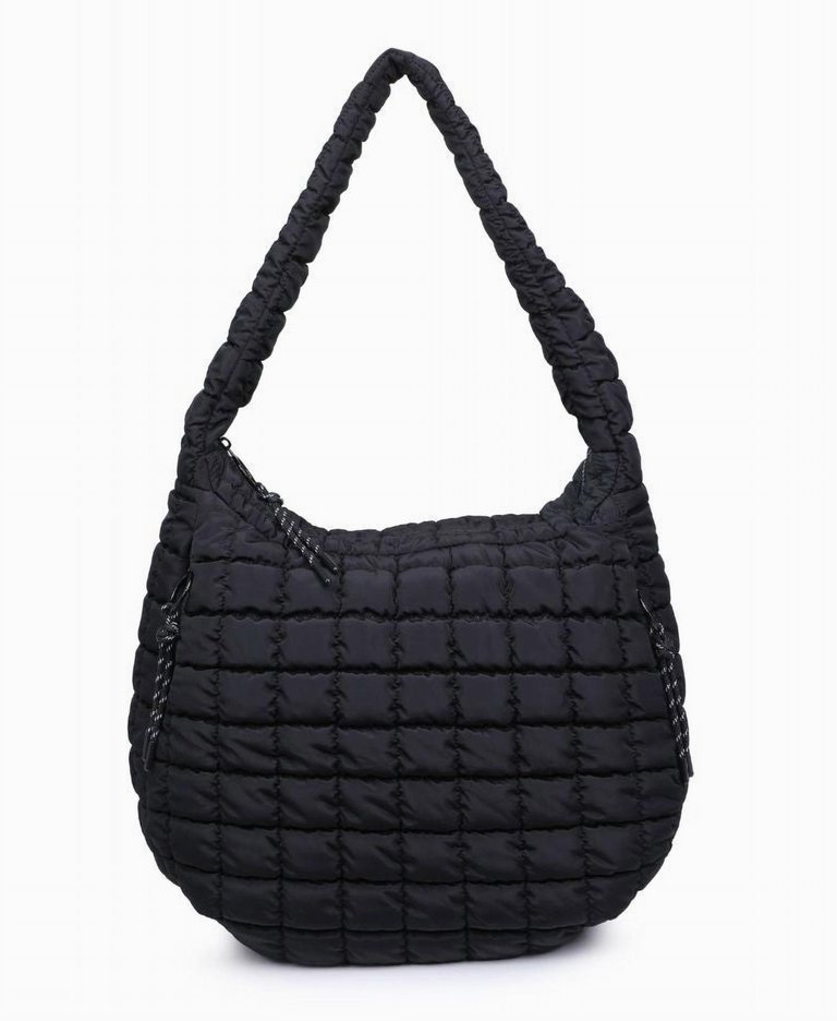 Women's Revive Puffer Hobo Bag In Black - Black