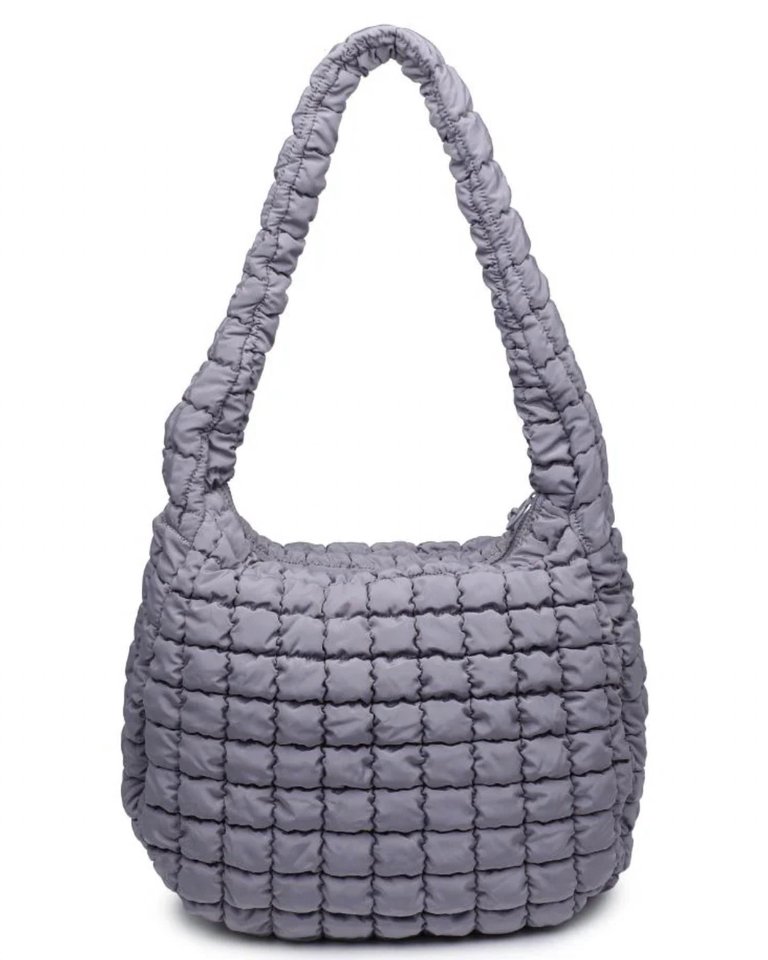 Women's Revive Puffer Hobo Bag In Gray - Gray