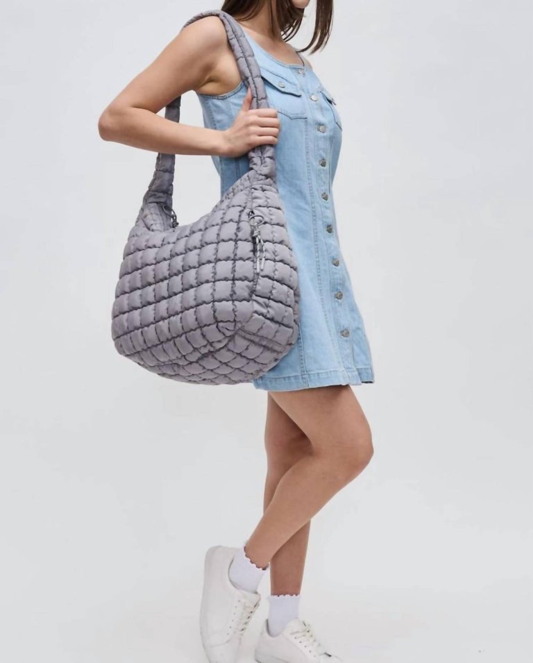 Women's Revive Puffer Hobo Bag In Gray