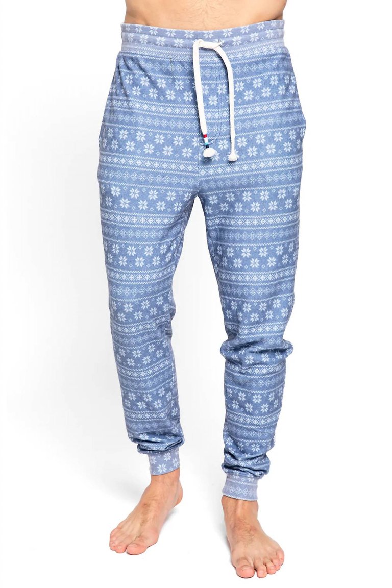 Fair Isle Jogger In Indigo - Indigo