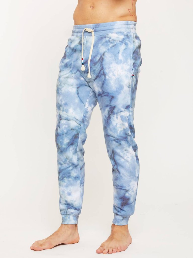 Granite Marble Jogger In Blue Marble Print