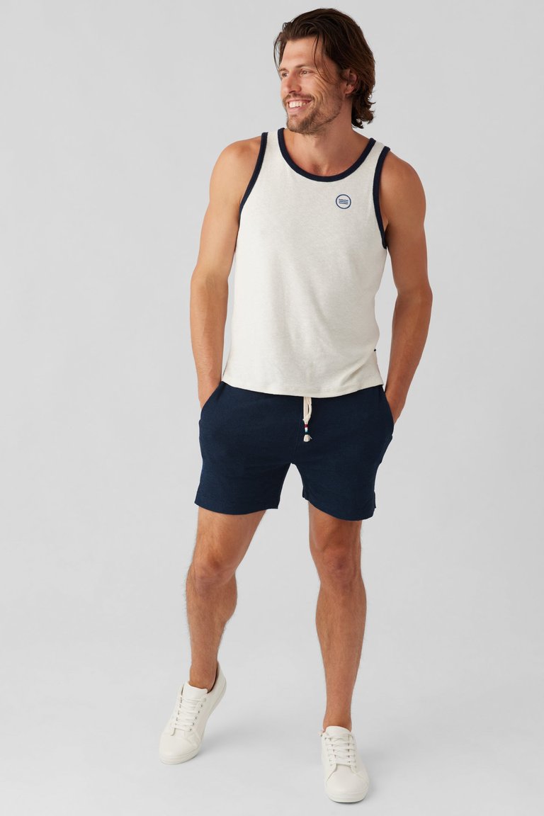 Loop Terry Short In Indigo - Indigo