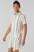 Melrose Terry Polo - Sonoma Stripe