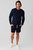 Quilted Long Sleeve Henley Pullover - Indigo