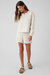 Quilted Long Sleeve Henley Sweater - Ecru