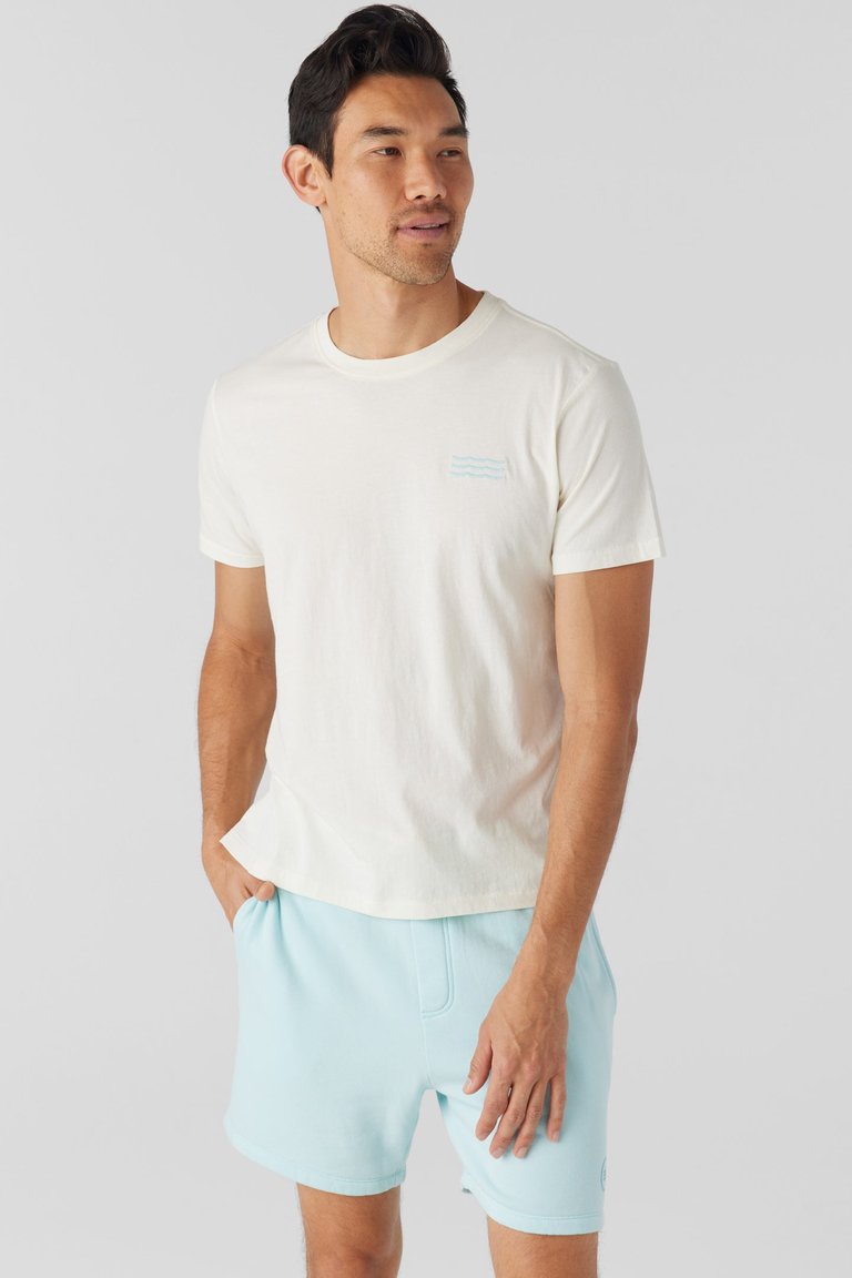 Waves Sunset Ringer Tee - Ecru