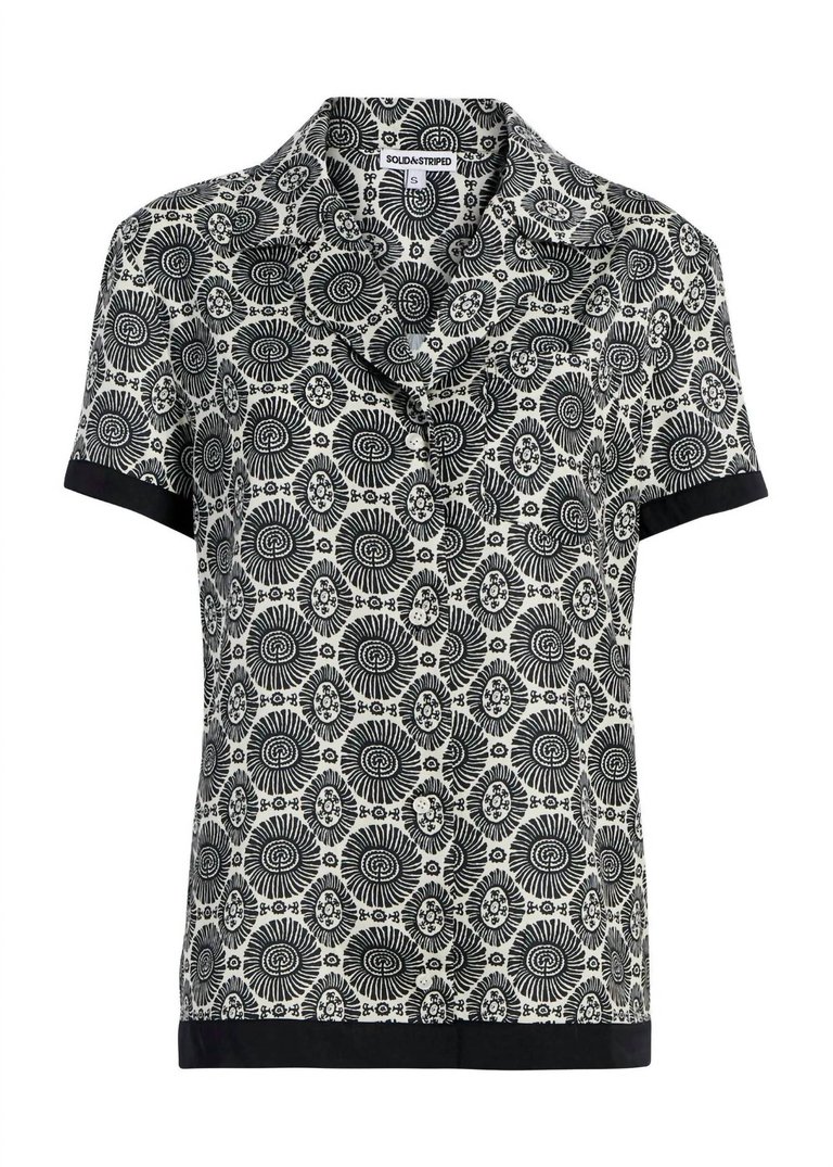 Dahlia Top In Medallion Print - Medallion Print