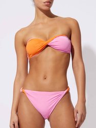 Gisele Reversible Bikini Top - Butterluxe/Carnation Pink/Clementine
