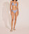 Iris Ribbed Bikini Bottom In Marina Blue Stripe - Marina Blue Stripe