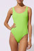 The Luela Ribbed One Piece - Lime