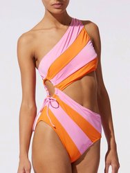 The Randall Swimsuit - Carnation Pink/Clementine