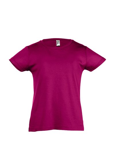 SOLS Big Girls Cherry Short Sleeve T-Shirt - Fuchsia product