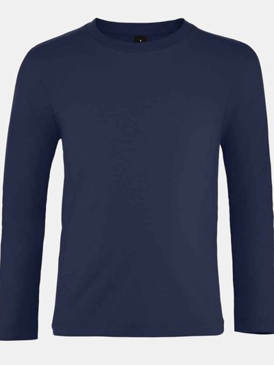 SOLS Childrens/Kids Imperial Long-Sleeved T-Shirt - French Navy product