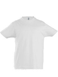 Kids Big Boys Imperial Heavy Cotton Short Sleeve T-Shirt - White - White