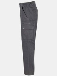 Mens Docker Stretch Cargo Pants - Dark Grey