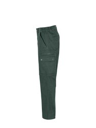 Mens Docker Stretch Cargo Pants - Forest Green