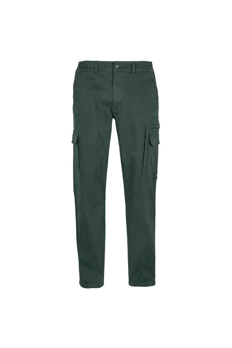 Mens Docker Stretch Cargo Pants - Forest Green - Forest Green