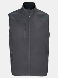 Mens Falcon Softshell Recycled Body Warmer - Charcoal - Charcoal