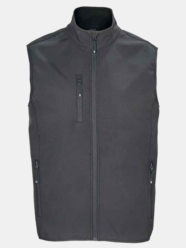 Mens Falcon Softshell Recycled Body Warmer - Charcoal - Charcoal