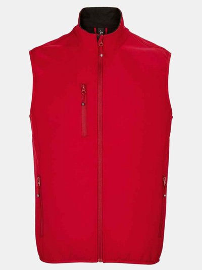 SOLS Mens Falcon Softshell Recycled Body Warmer - Pepper Red product